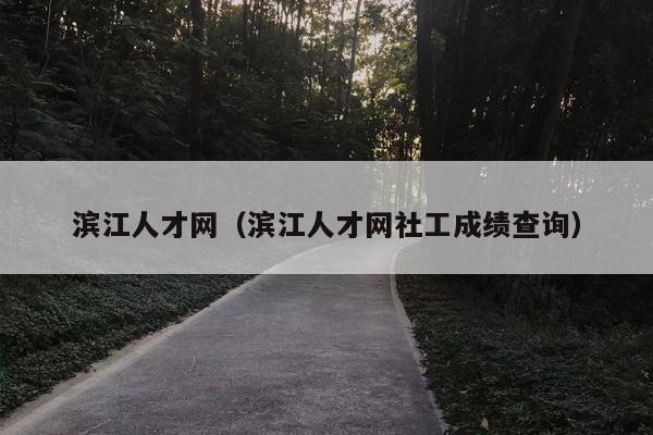 滨江人才网（滨江人才网社工成绩查询）