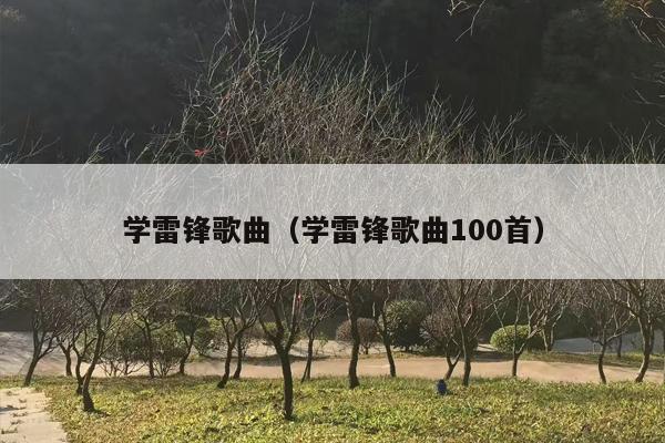 学雷锋歌曲（学雷锋歌曲100首）