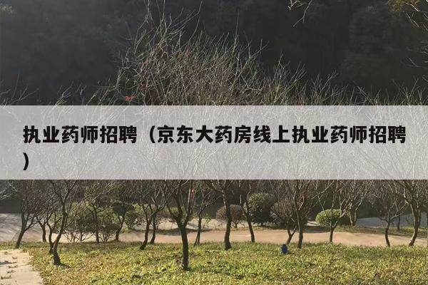 执业药师招聘（京东大药房线上执业药师招聘）