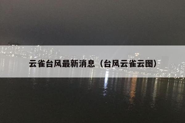 云雀台风最新消息（台风云雀云图）