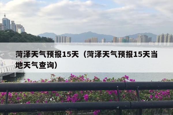 菏泽天气预报15天（菏泽天气预报15天当地天气查询）