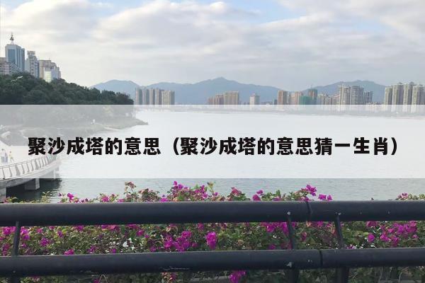 聚沙成塔的意思（聚沙成塔的意思猜一生肖）