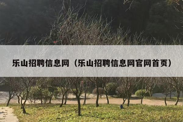 乐山招聘信息网（乐山招聘信息网官网首页）