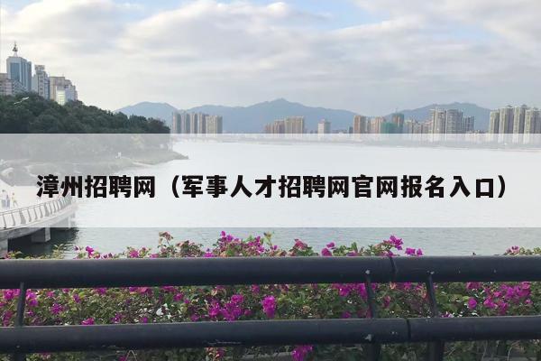 漳州招聘网（军事人才招聘网官网报名入口）