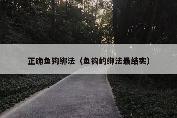 正确鱼钩绑法（鱼钩的绑法最结实）