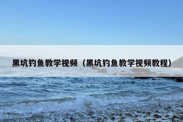 黑坑钓鱼教学视频（黑坑钓鱼教学视频教程）