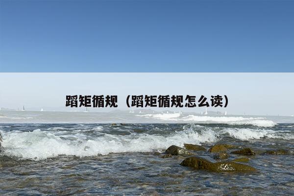 蹈矩循规（蹈矩循规怎么读）