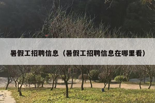 暑假工招聘信息（暑假工招聘信息在哪里看）