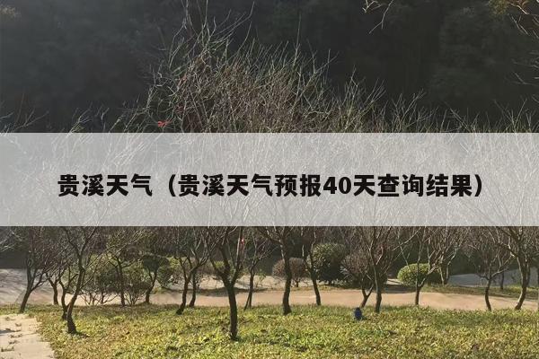 贵溪天气（贵溪天气预报40天查询结果）