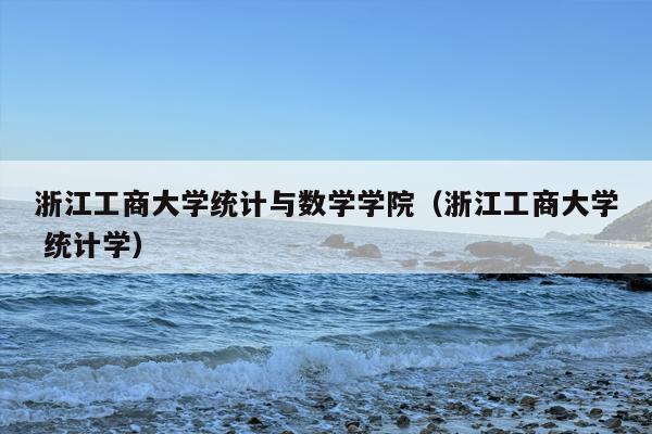 浙江工商大学统计与数学学院（浙江工商大学 统计学）