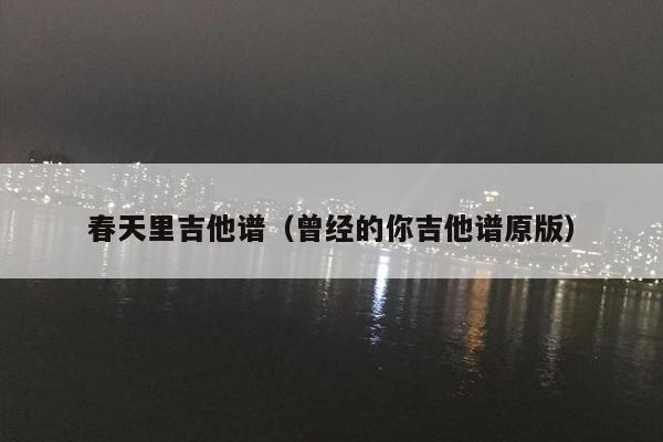 春天里吉他谱（曾经的你吉他谱原版）