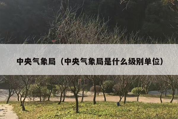 中央气象局（中央气象局是什么级别单位）
