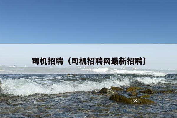 司机招聘（司机招聘网最新招聘）
