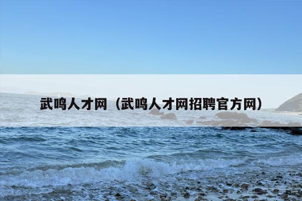 武鸣人才网（武鸣人才网招聘官方网）
