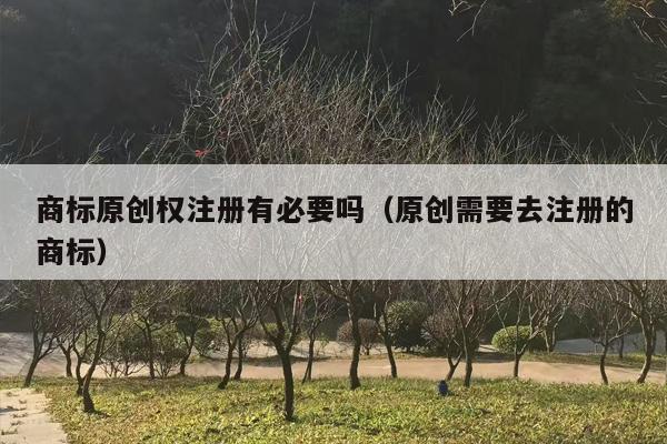 商标原创权注册有必要吗（原创需要去注册的商标）