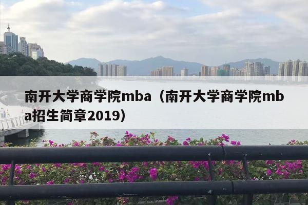 南开大学商学院mba（南开大学商学院mba招生简章2019）