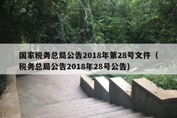 国家税务总局公告2018年第28号文件（税务总局公告2018年28号公告）