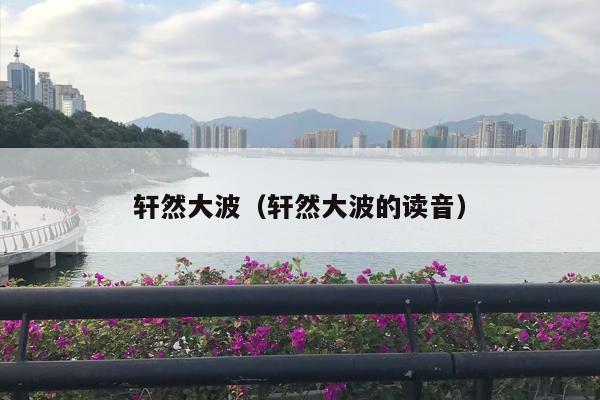 轩然***（轩然***的读音）