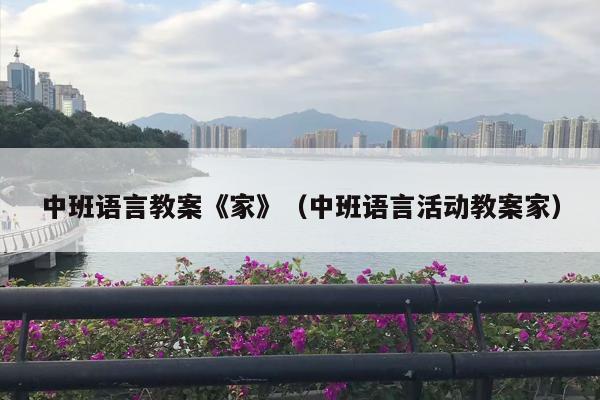 中班语言教案《家》（中班语言活动教案家）