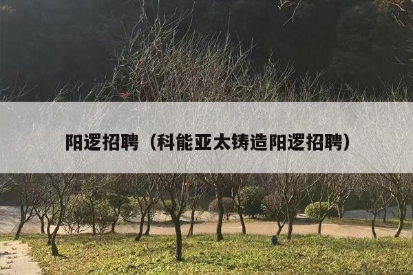 阳逻招聘（科能亚太铸造阳逻招聘）