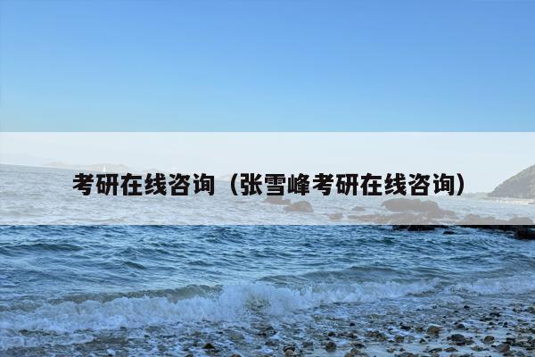 考研在线咨询（张雪峰考研在线咨询）