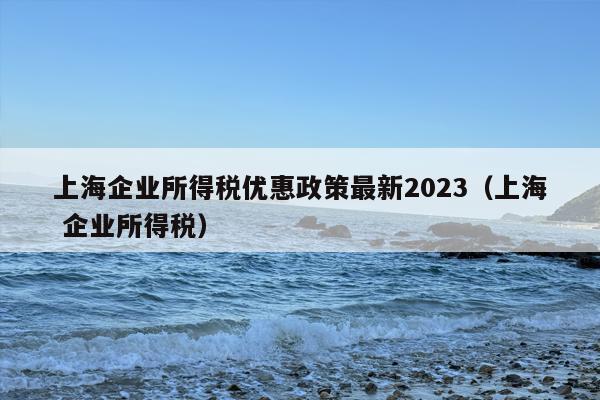 上海企业所得税优惠政策最新2023（上海 企业所得税）