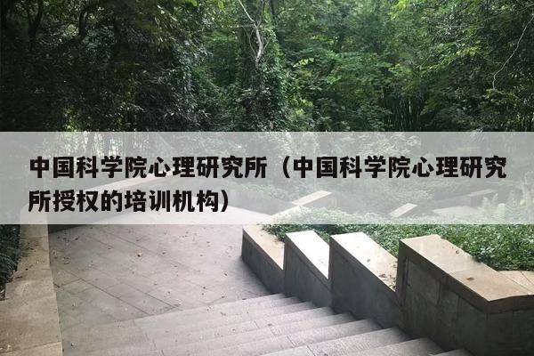 中国科学院心理研究所（中国科学院心理研究所授权的培训机构）