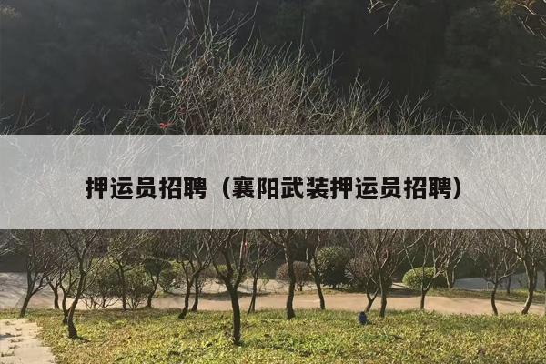 押运员招聘（襄阳武装押运员招聘）