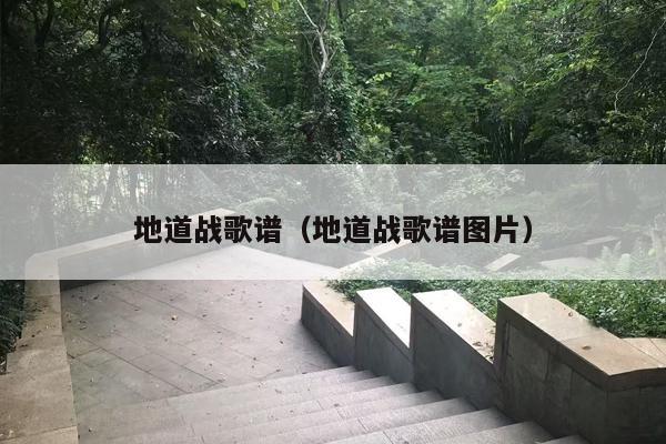 地道战歌谱（地道战歌谱图片）