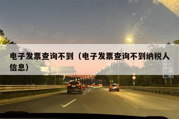 电子发票查询不到（电子发票查询不到纳税人信息）