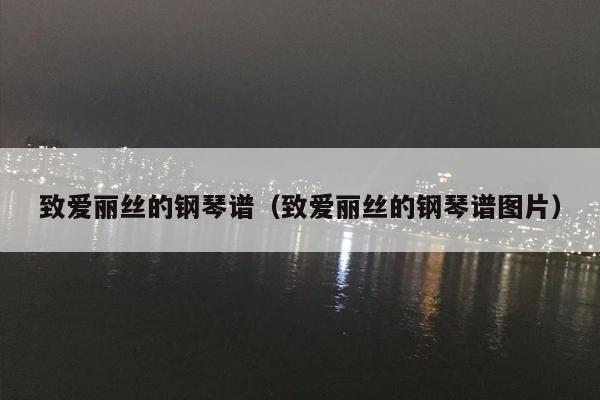 致爱丽丝的钢琴谱（致爱丽丝的钢琴谱图片）