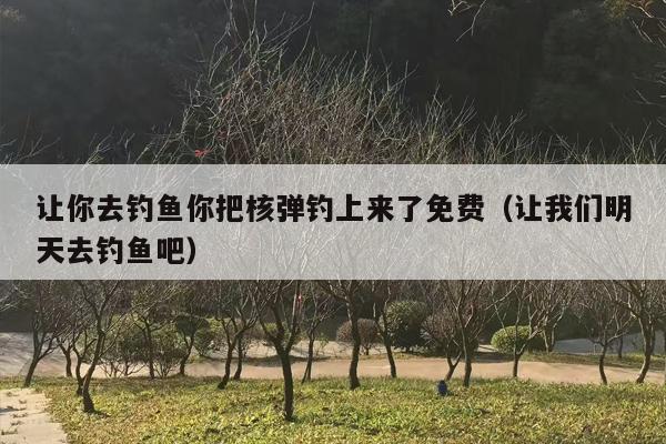 让你去钓鱼你把核弹钓上来了免费（让我们明天去钓鱼吧）