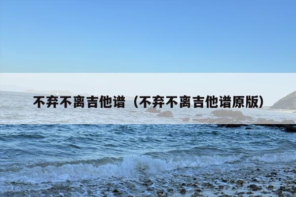 不弃不离吉他谱（不弃不离吉他谱原版）