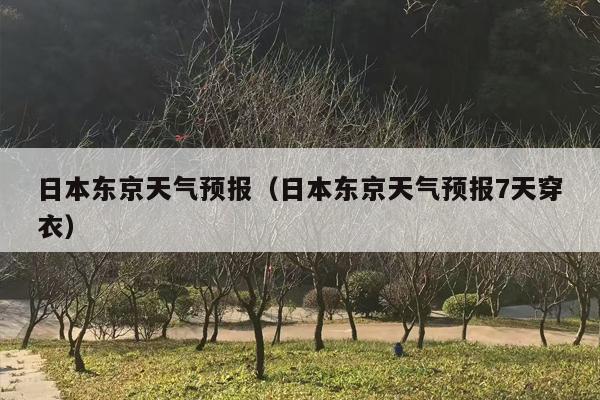 日本东京天气预报（日本东京天气预报7天穿衣）