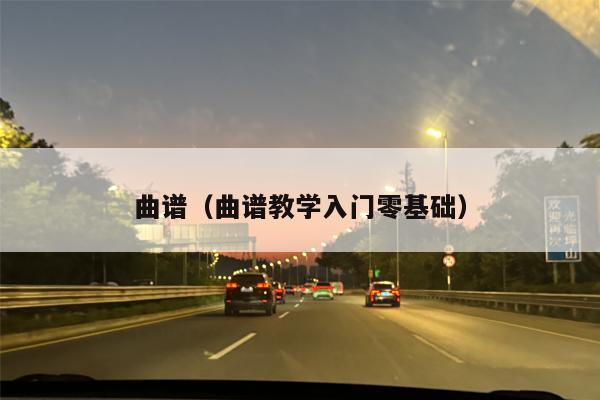曲谱（曲谱教学入门零基础）