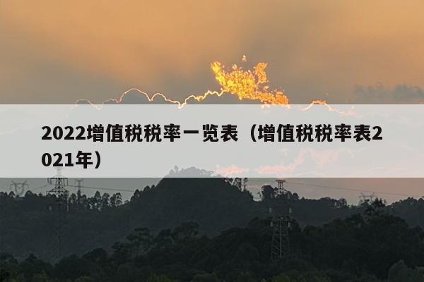 2022增值税税率一览表（增值税税率表2021年）