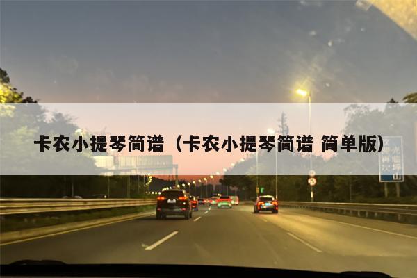 卡农小提琴简谱（卡农小提琴简谱 简单版）