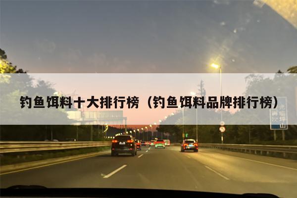 钓鱼饵料十大排行榜（钓鱼饵料品牌排行榜）