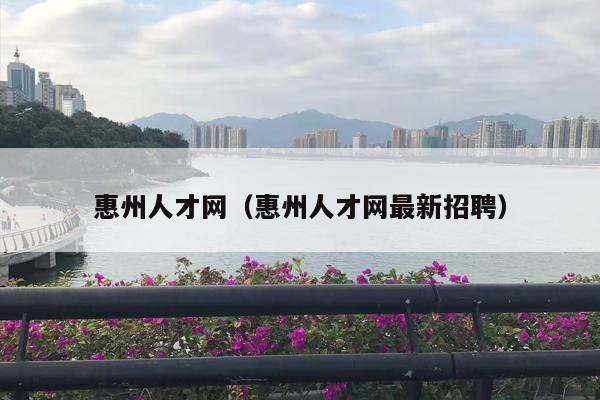惠州人才网（惠州人才网最新招聘）