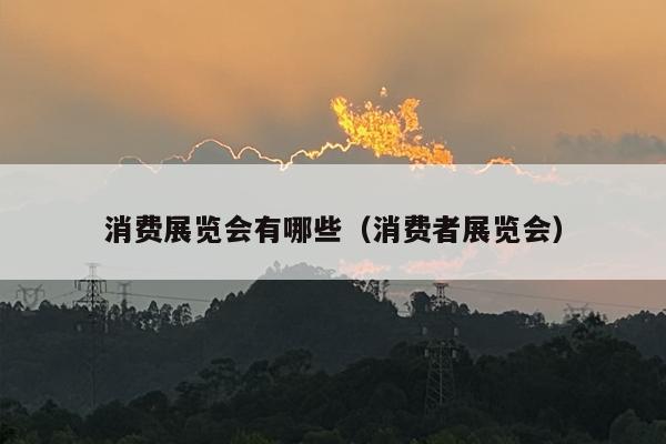 消费展览会有哪些（消费者展览会）