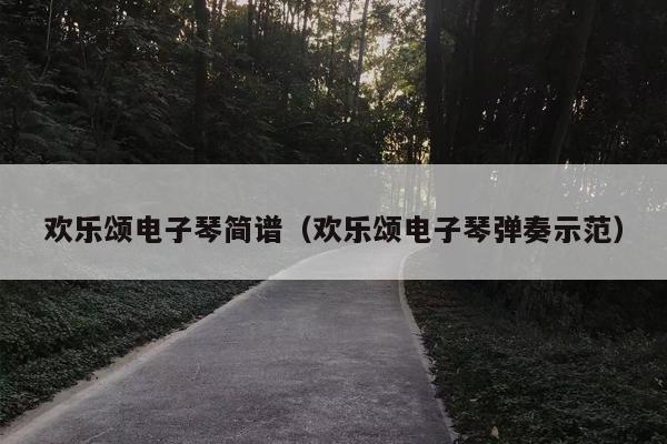 欢乐颂电子琴简谱（欢乐颂电子琴弹奏示范）