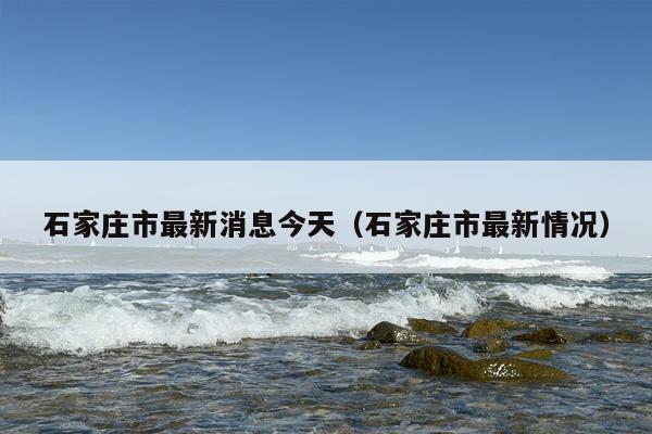 石家庄市最新消息今天（石家庄市最新情况）