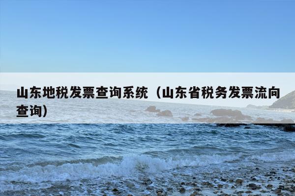 山东地税发票查询系统（山东省税务发票流向查询）