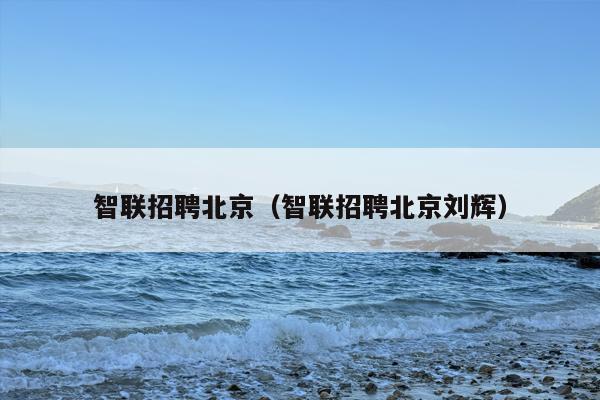 智联招聘北京（智联招聘北京刘辉）