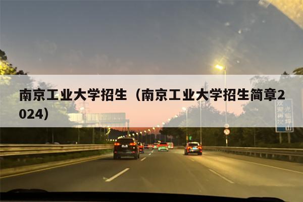 南京工业大学招生（南京工业大学招生简章2024）