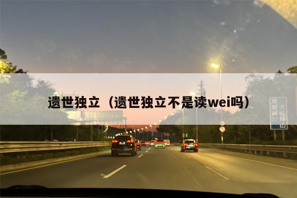 遗世独立（遗世独立不是读wei吗）
