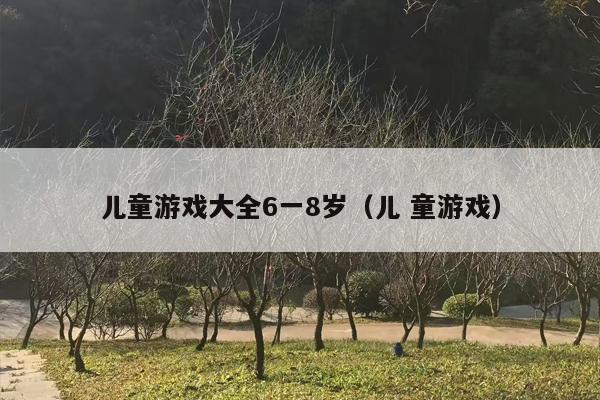儿童游戏大全6一8岁（儿 童游戏）