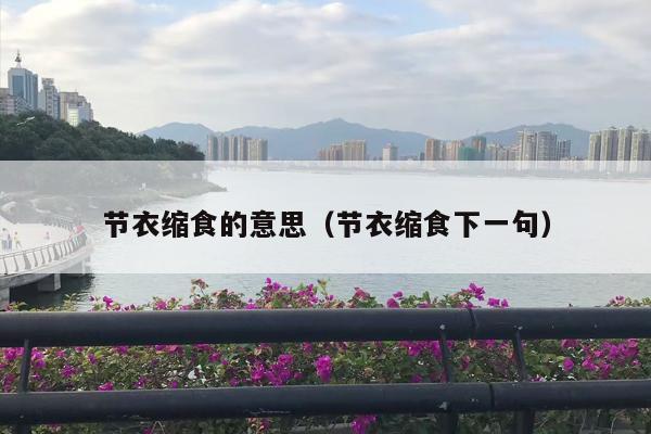 节衣缩食的意思（节衣缩食下一句）