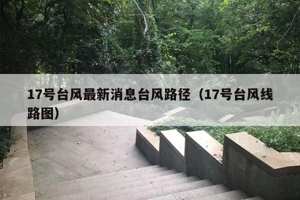 17号台风最新消息台风路径（17号台风线路图）