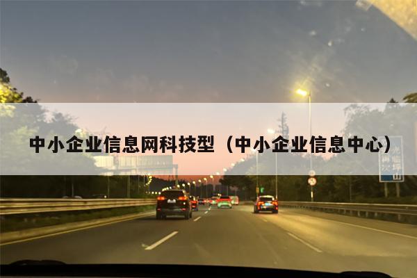 中小企业信息网科技型（中小企业信息中心）